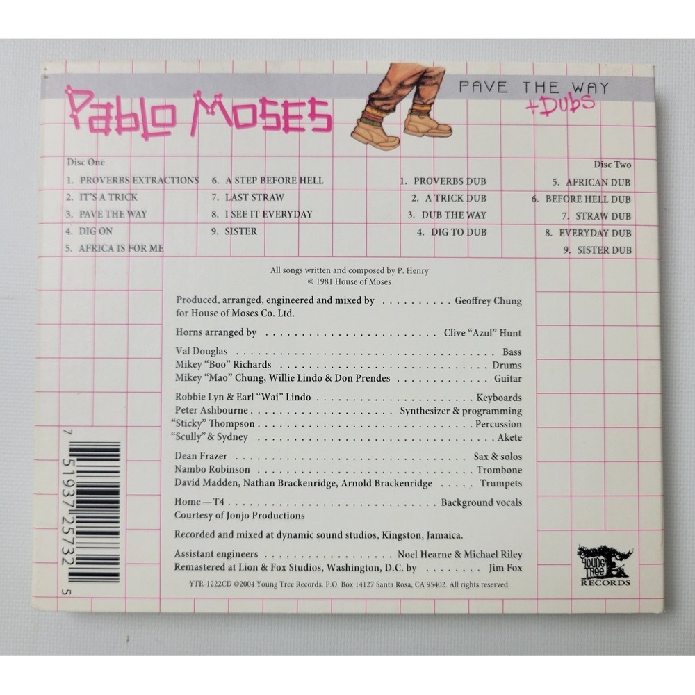 Pablo Moses Pave The Way + Dubs 2-CD Set Roots Reggae Young Tree Records 2004 - Picture 2 of 6